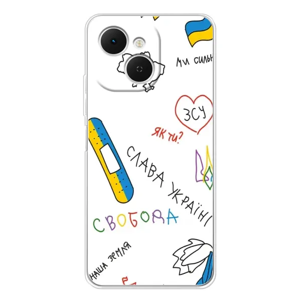 Чохол з принтом «Стикер» для TECNO Spark 40C