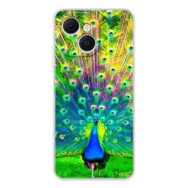 Чохол з принтом «Яскравий Павлин» для TECNO Spark 40C