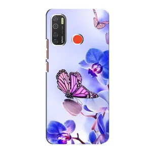Чохли з квітами для TECNO Spark 5 Pro (VPrint) (Метелик на квітах)