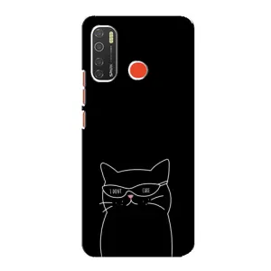 Чехол с рисунком кот на TECNO Spark 5 Pro (Равнодушный кот)