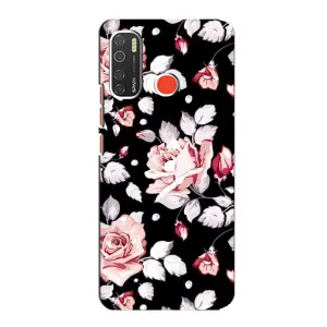 Чохли з квітами для TECNO Spark 5 Pro (VPrint) (Квіти на чорному)
