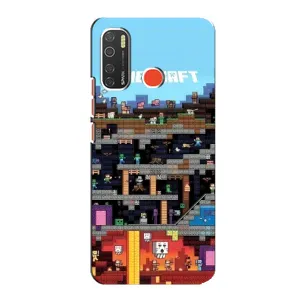 Чохол Майнкрафт на TECNO Spark 5 Pro (AlphaPrint) Minecraft (фон Minecraft)
