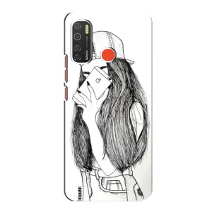 Чехол с печатью для TECNO Spark 5 Pro - (Мода) (AlphaPrint) (Фото девочки)