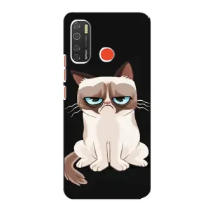 Чехол с принтом для TECNO Spark 5 Pro (AlphaPrint) Модные коты (Грустный кот)