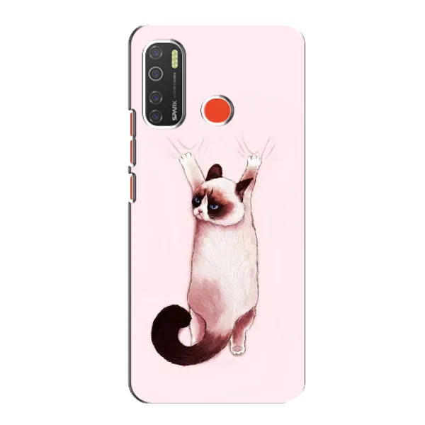 Чохол з принтом «Котик падає» для TECNO Spark 5 Pro