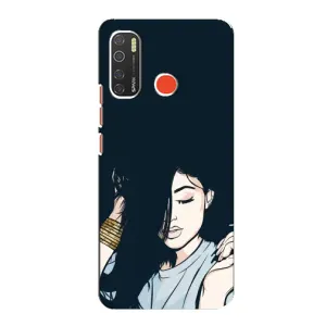 Чехол с печатью для TECNO Spark 5 Pro - (Мода) (AlphaPrint) (Красивая девочка)