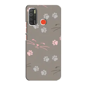 Чехол с рисунком кот на TECNO Spark 5 Pro (Лапы и усы)
