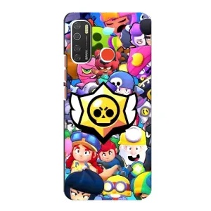 Чехол для TECNO Spark 5 Pro Бравл Старс (VPrint) (Лого Brawl Stars)