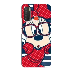 Эксклюзивный чехол для TECNO Spark 5 Pro (AlphaPrint - Мультяшные) (Маус в очках)