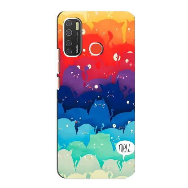 Чохол з принтом «Mew» для TECNO Spark 5 Pro