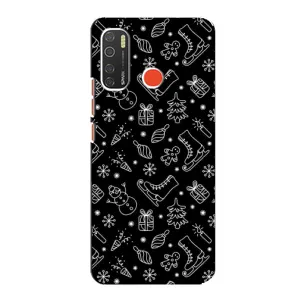 Новогодние, Праздничные Чехлы для TECNO Spark 5 Pro - 2024 год (Новогодний фон)