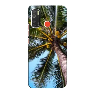 Силиконовый чехол с КАРТИНКАМИ лето для TECNO Spark 5 Pro (AlphaPrint) (Пальма)