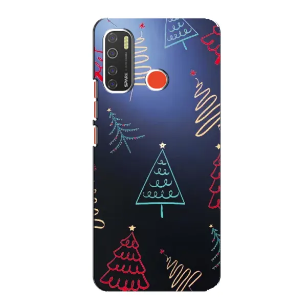 Чохол з принтом «Різдвяні ялинки» для TECNO Spark 5 Pro