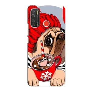 Чохли з собаками для TECNO Spark 5 Pro (VPrint) (Песик в шапці)