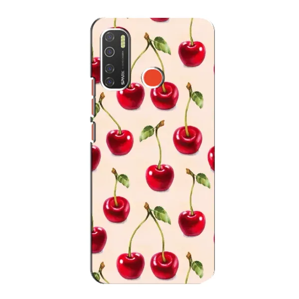 Чехол с принтом «Вишня» для TECNO Spark 5 Pro