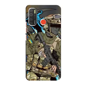 Чехлы с картинкой ЗСУ для TECNO Spark 5 Pro (AlphaPrint) (Воин ВСУ)