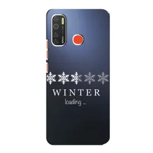 Зимние Чехлы для Техно Спарк 5 Про - прозрачный фон (Winter loading)