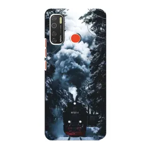 Новогодние, Праздничные Чехлы для TECNO Spark 5 Pro - 2024 год (Зимний поезд)