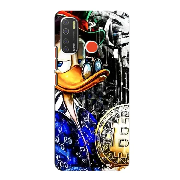 Чохол з принтом «Біткойн Скрудж» для TECNO Spark 5