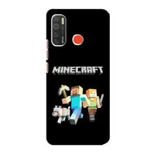 Чехол с принтом «герои Minecraft» для TECNO Spark 5