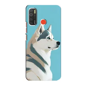 Чохол з Хаскі TECNO Spark 5 - (AlphaPrint) (Хаскі арт)