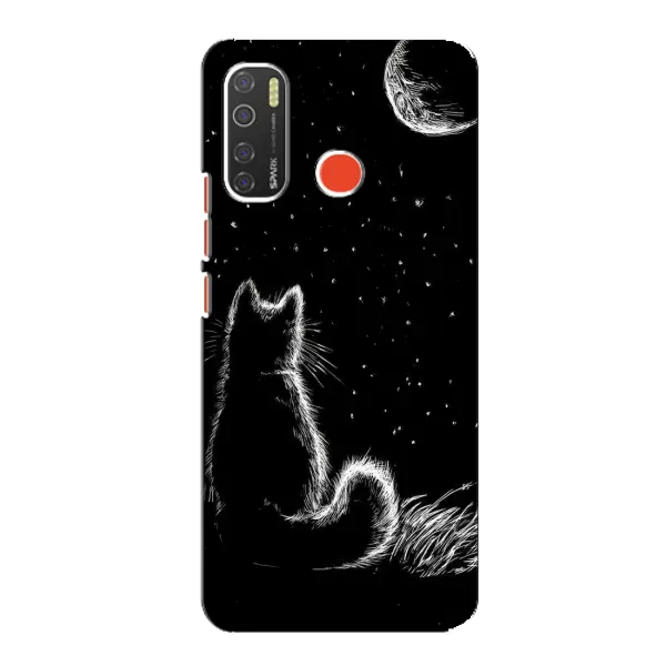 Чохол з принтом «Котик і місяць» для TECNO Spark 5 Чохол з принтом «Котик і місяць» для TECNO Spark 5