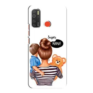 Чехол с печатью для TECNO Spark 5 - (Мама с ребенком) (AlphaPrint) (Мама с сыном)