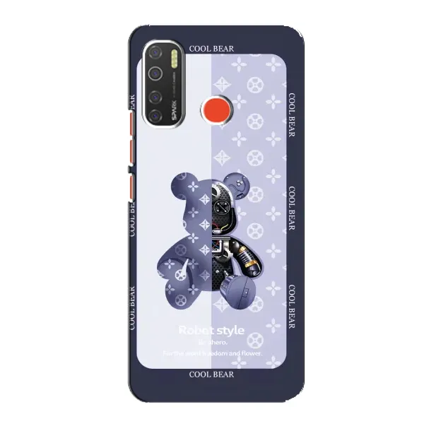 Чохол з принтом «Медведик LV» для TECNO Spark 5
