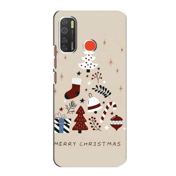 Чехол с принтом «Merry Christmas» для TECNO Spark 5 Чехол с принтом «Merry Christmas» для TECNO Spark 5
