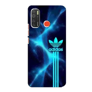 Чохли Адидас для TECNO Spark 5 (AlphaPrint) (Синій Адідас)
