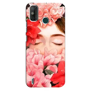 Чехлы (ART) Цветы на TECNO Spark 6 GO (KE5) (VPrint) (Очі в квітах)