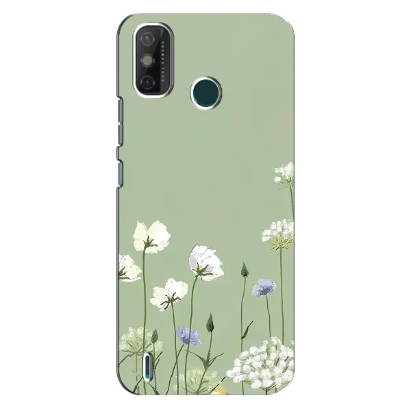 Чохол з принтом «Квіти на зеленому» для TECNO Spark 6 GO (KE5)