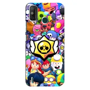 Чехол для TECNO Spark 6 GO (KE5) Бравл Старс (VPrint) (Лого Brawl Stars)