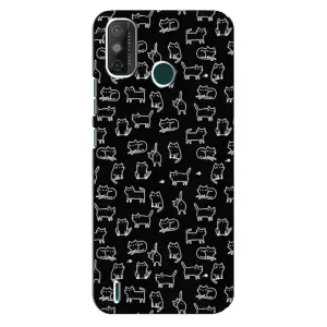 Чехол с принтом для TECNO Spark 6 GO (KE5) (AlphaPrint) Модные коты (Меленькие котики)