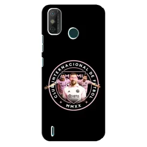 Чехлы для Техно Спарк 6 ГО - Лео Месси Маями (Месси в лого)