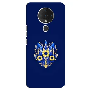 Чехлы для TECNO Spark 6  Укр. Символика (AlphaPrint) (Цветочный Герб)