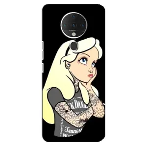 Чехол с печатью для TECNO Spark 6 - (Мода) (AlphaPrint) (Девочка в тату)