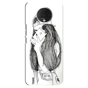 Чехол с печатью для TECNO Spark 6 - (Мода) (AlphaPrint) (Фото девочки)
