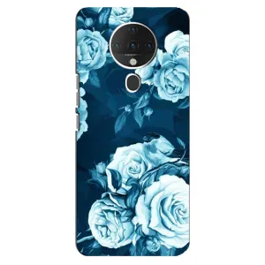 Чехлы (ART) Цветы на TECNO Spark 6 (VPrint) (Голубые Бутоны)