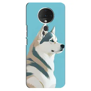 Чехол с Хаски для TECNO Spark 6 - (AlphaPrint) (Хаски арт)