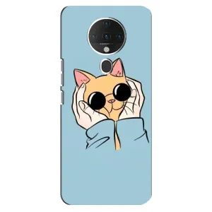 Чехол на Техно Спарк 6 с Котами (VPrint) (Котик в очках)