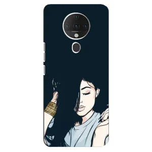 Чехол с печатью для TECNO Spark 6 - (Мода) (AlphaPrint) (Красивая девочка)