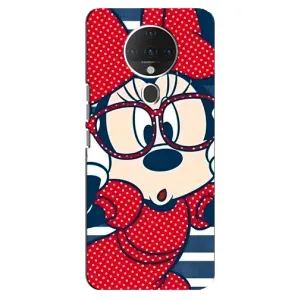 Эксклюзивный чехол для TECNO Spark 6 (AlphaPrint - Мультяшные) (Маус в очках)