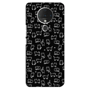 Чехол с принтом для TECNO Spark 6 (AlphaPrint) Модные коты (Меленькие котики)