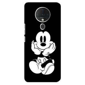 Эксклюзивный чехол для TECNO Spark 6 (AlphaPrint - Мультяшные) (Микки на черном)