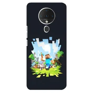 Чехол Майнкрафт на TECNO Spark 6 (AlphaPrint) Minecraft (персонажи Minecraft)