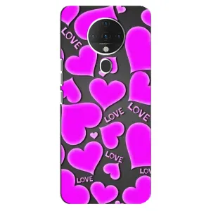 Чехлы для любимой на Техно Спарк 6 (VPrint) (Pink hearts)