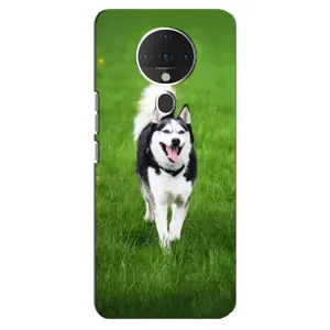 Чехол с Хаски для TECNO Spark 6 - (AlphaPrint) (Радостный Хаски)