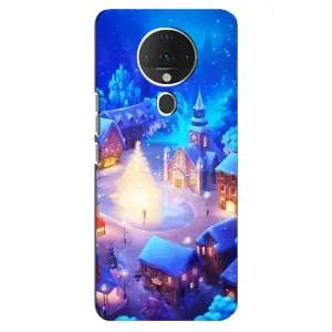 Рождественские Чехлы для TECNO Spark 6 (VPrint) (Рождественский город)