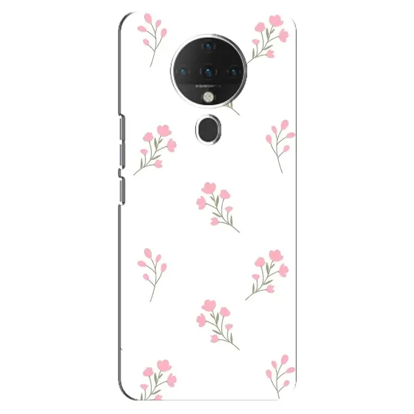 Чехол с принтом «Розовые цветы» для TECNO Spark 6